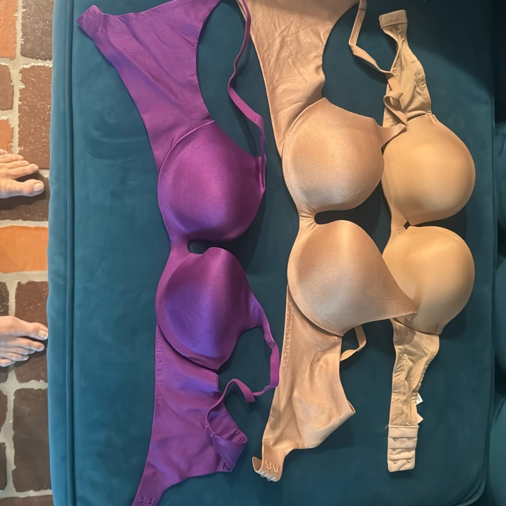 Victoria’s Secret Push-up (2) & Strapless (1) Bras- 3 Total